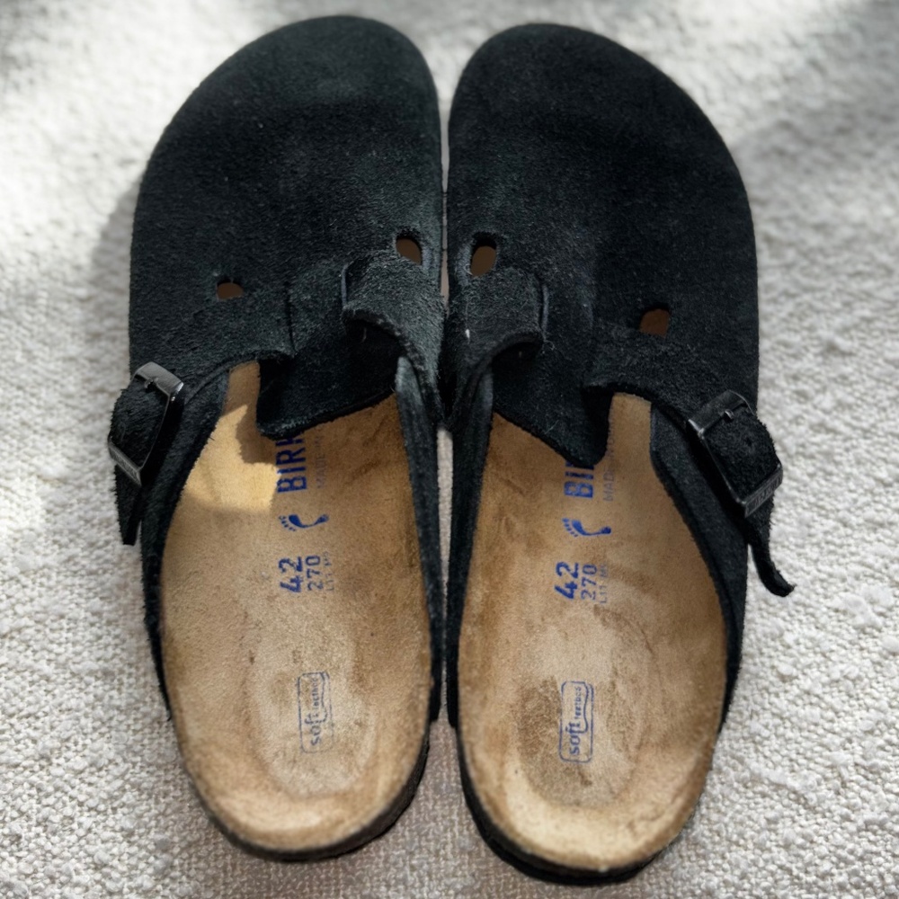 Black Birkenstock Boston Soft Footbed Clogs Size 42 (Men's 9 Women's 11)